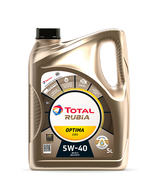 Huile synthétique pour moteur diesel RUBIA OPTIMA 1500 5W-40, 5 L